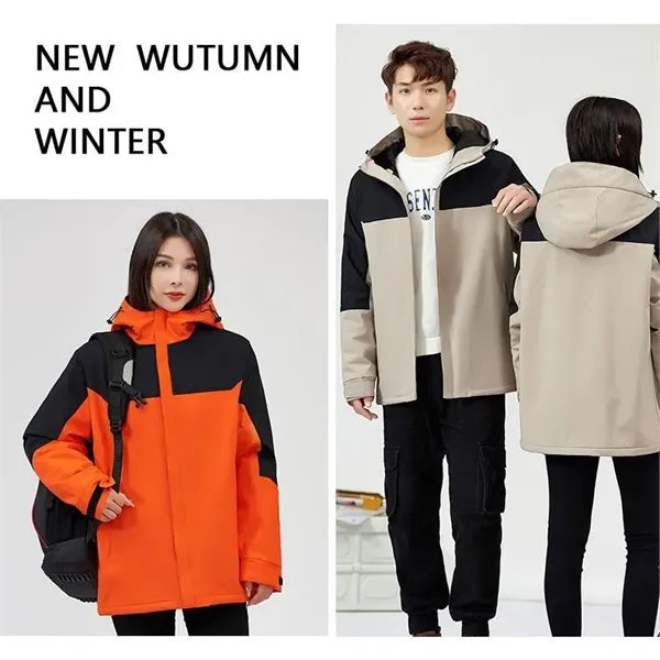 Waterproof, windproof, and warm hooded jacket