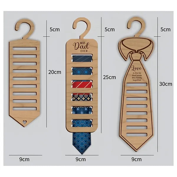 Wooden Tie Rack
