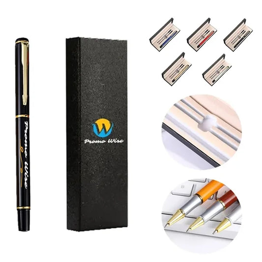 Smooth Writing Fine Tip Metal Ballpoint Pen with Case