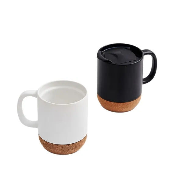 12OZ Cork Base Bottom Ceramic Mug Cup