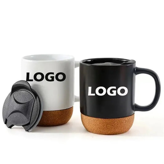 12OZ Cork Base Bottom Ceramic Mug Cup