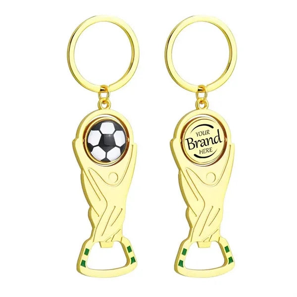 World Cup Trophy Bottle Opener Keychain