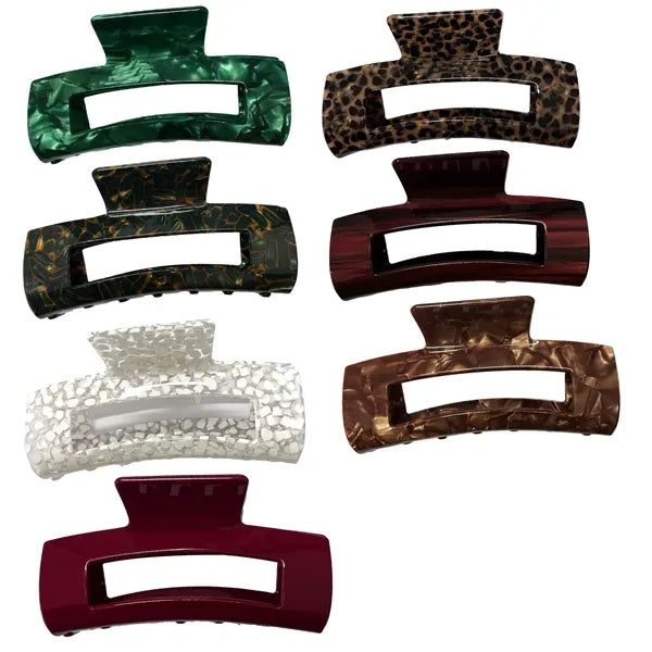 4.92Inch Oversize Large Rectangular Acetate Hair Clip