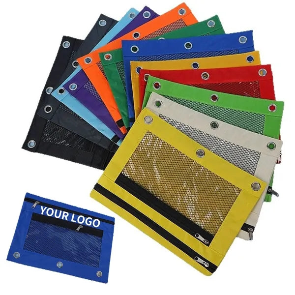 Three Ring Binder Zipper Pencil Pouch