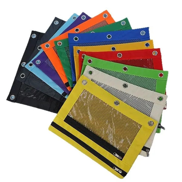 Three Ring Binder Zipper Pencil Pouch