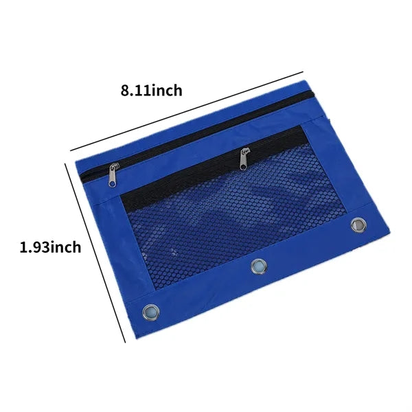 Three Ring Binder Zipper Pencil Pouch