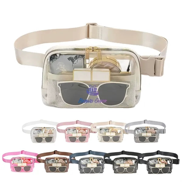 Clear Adjustable Strap Crossbody Waist Bag
