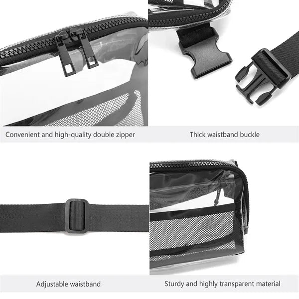 Clear Adjustable Strap Crossbody Waist Bag