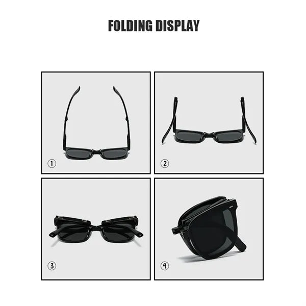 Folding UV Sunglasses With Bag
