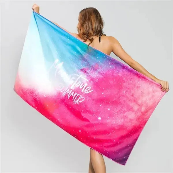 Sand-Free Quick-Dry Microfiber Beach Towel With Travel Pouch