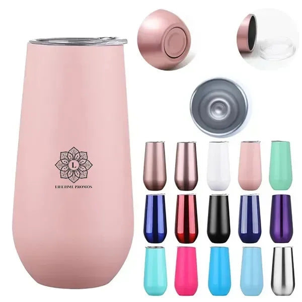 Double Wall Bottle 12oz Wine Champagne Tumbler