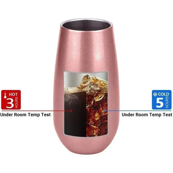 Double Wall Bottle 12oz Wine Champagne Tumbler