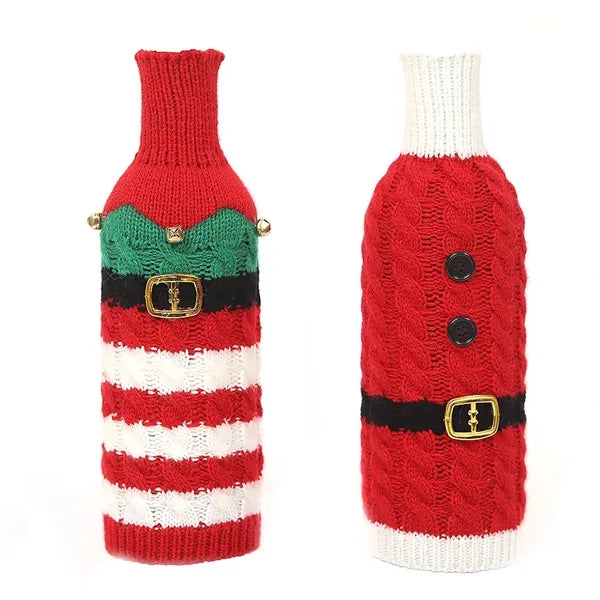 Christmas Decorations Theme Knitted Wine Bottle Sleeve