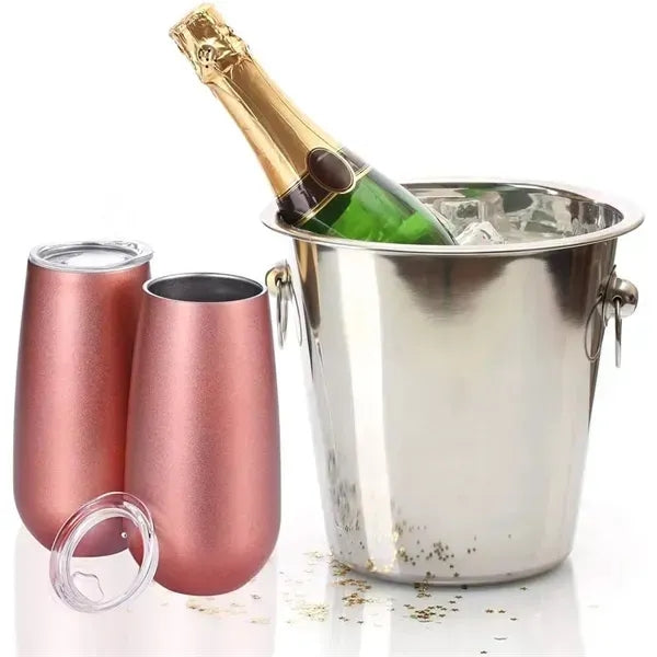 Double Wall Bottle 12oz Wine Champagne Tumbler