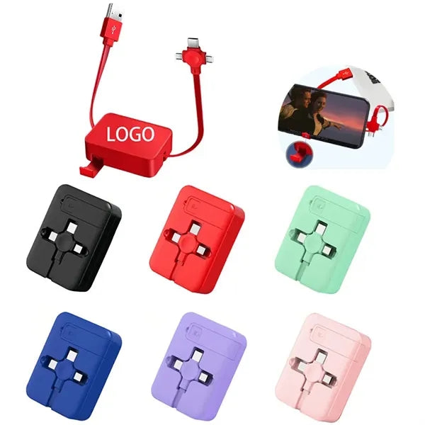3-in-1 Stand Retractable Charging Cable