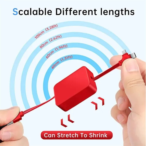 3-in-1 Stand Retractable Charging Cable