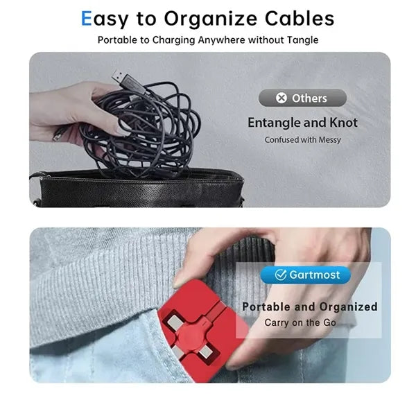 3-in-1 Stand Retractable Charging Cable