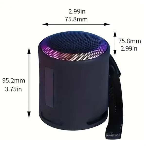 LED Light Portable Wireless Bluetooth-Compatible Speaker