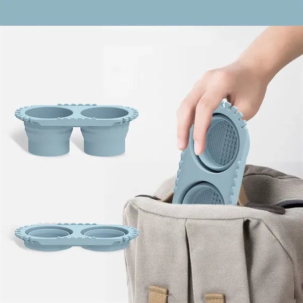 Dual-Compartment Paint Brush Cleaner Silicone Rinse Cup