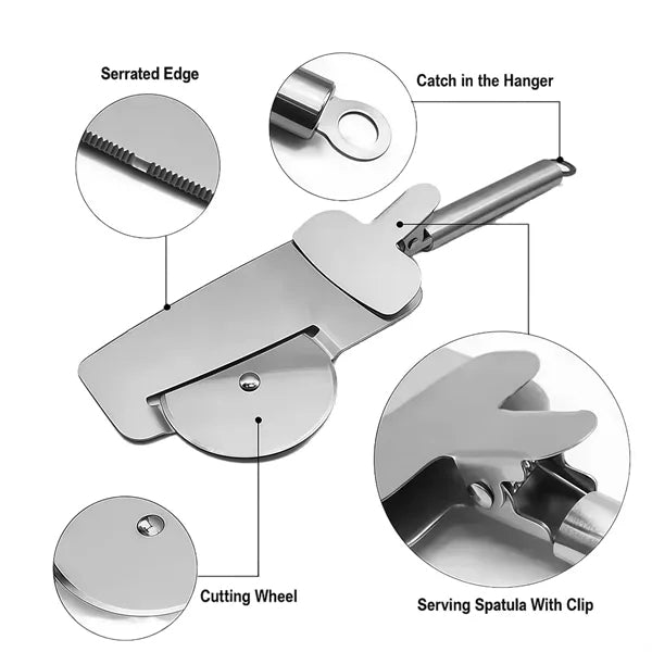 3-in-1 Stainless Steel Pizza Cutter