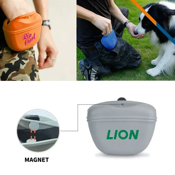 PawSnap Silicone Portable Pet Treat Pouch