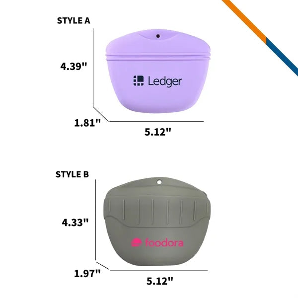 PawSnap Silicone Portable Pet Treat Pouch