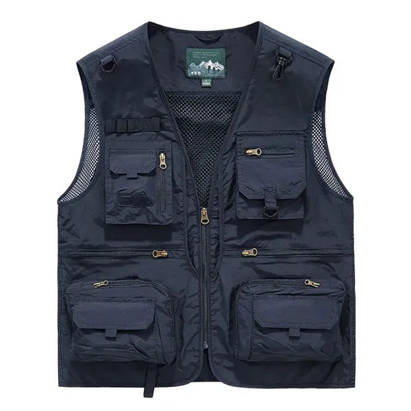 Utility Fishing Vest with Stowable Back Panel