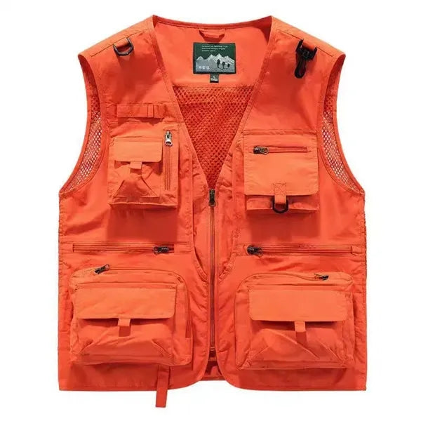 Utility Fishing Vest with Stowable Back Panel