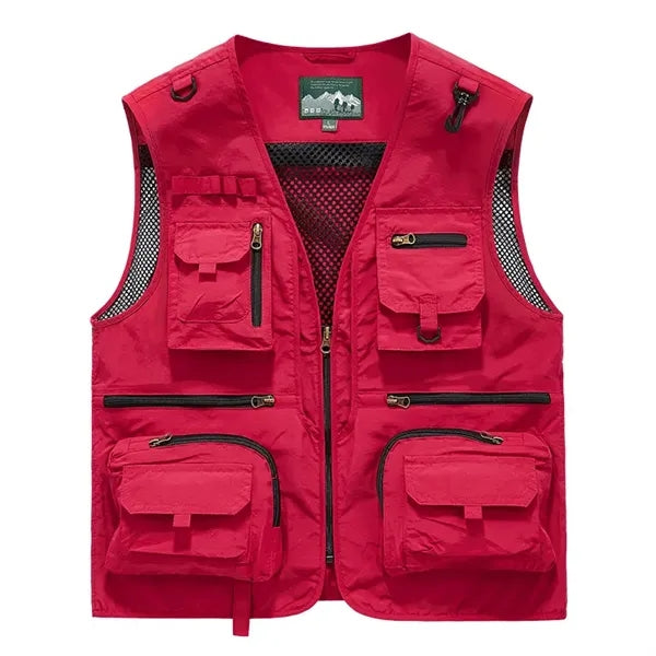 Utility Fishing Vest with Stowable Back Panel