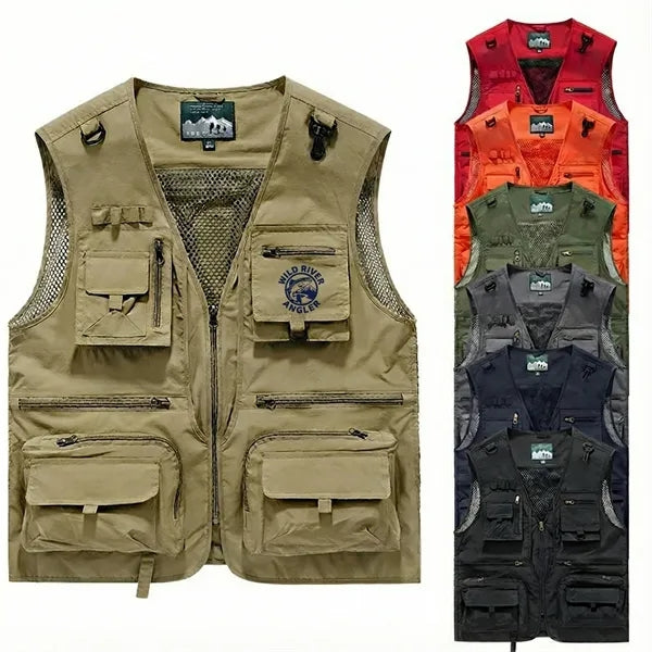 Utility Fishing Vest with Stowable Back Panel