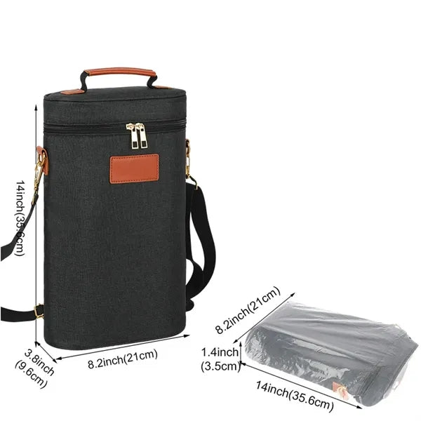 Insulated Wine Cooler Portable Tote Bag