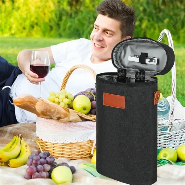 Insulated Wine Cooler Portable Tote Bag