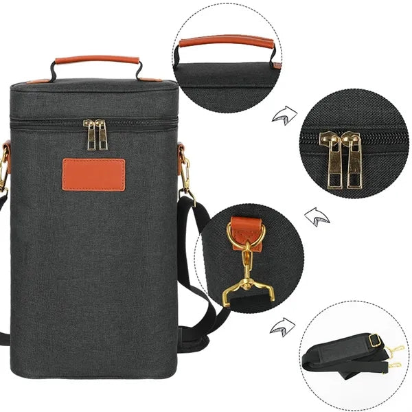 Insulated Wine Cooler Portable Tote Bag