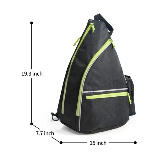 Pickleball Backpack Adjustable Sling Bag with Fence Hook