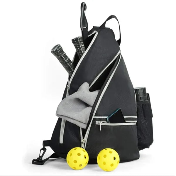 Pickleball Backpack Adjustable Sling Bag with Fence Hook