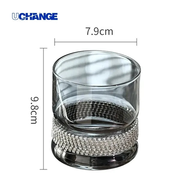 Textured Old Fashioned Whiskey Glass 10 oz