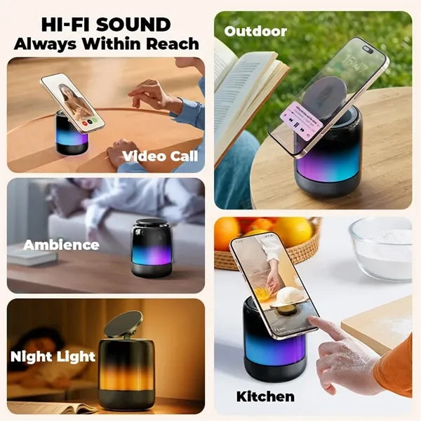 Bluetooth Speaker with Magnetic Phone Stand