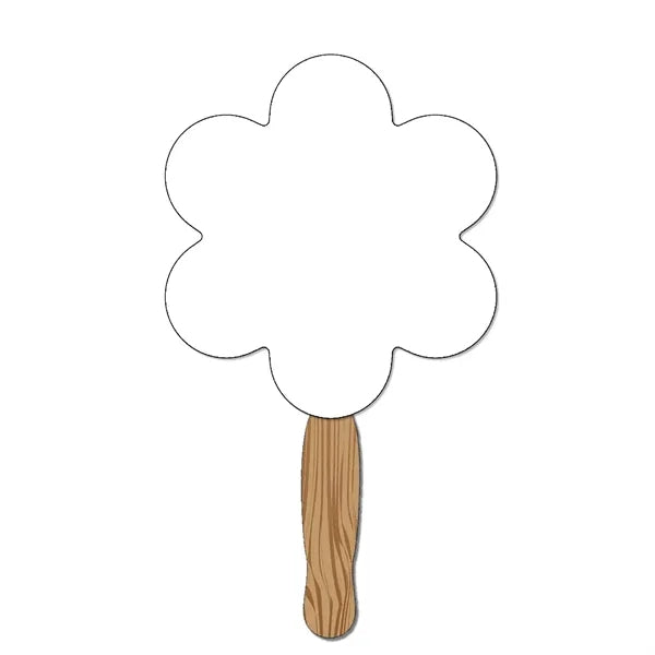 Hand Held Paper Fan - Flower