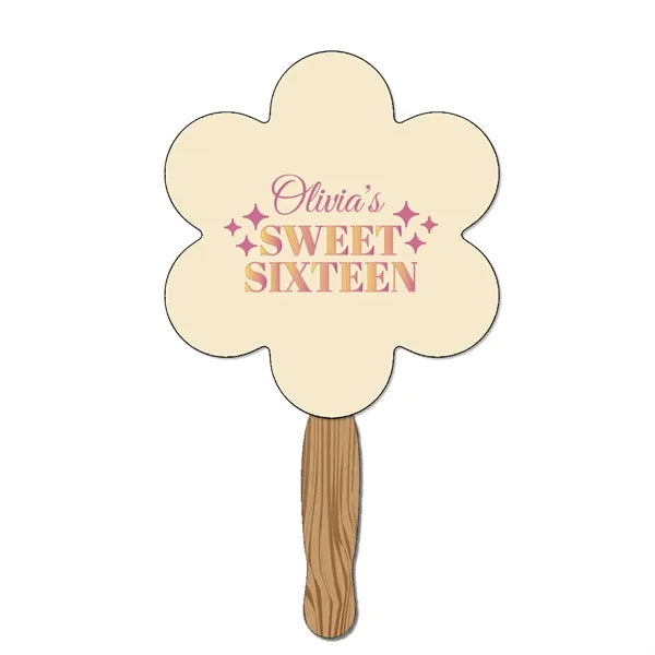 Hand Held Paper Fan - Flower
