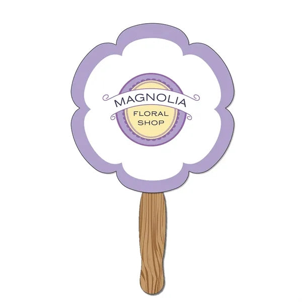 Hand Held Paper Fan - Flower 2