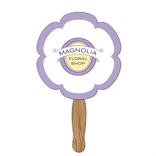 Hand Held Paper Fan - Flower 2