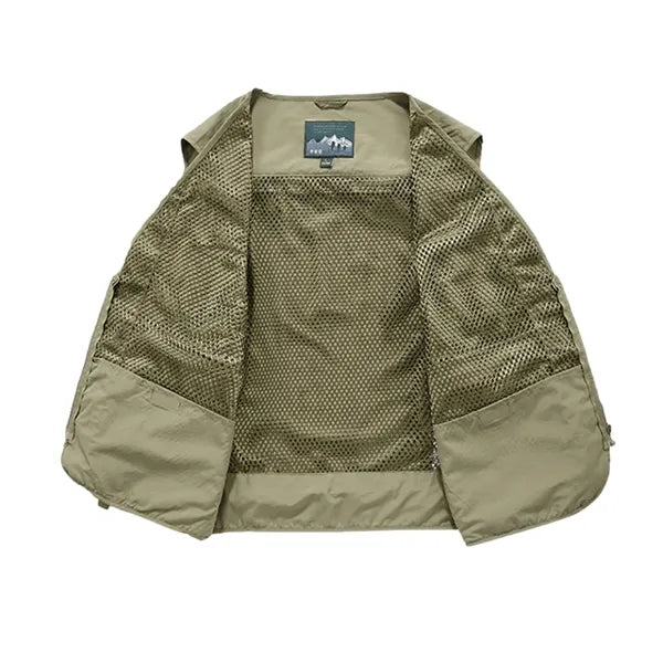 Utility Fishing Vest with Stowable Back Panel
