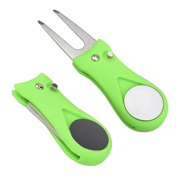 Foldable Golf Divot Repair Tool Ball Marker