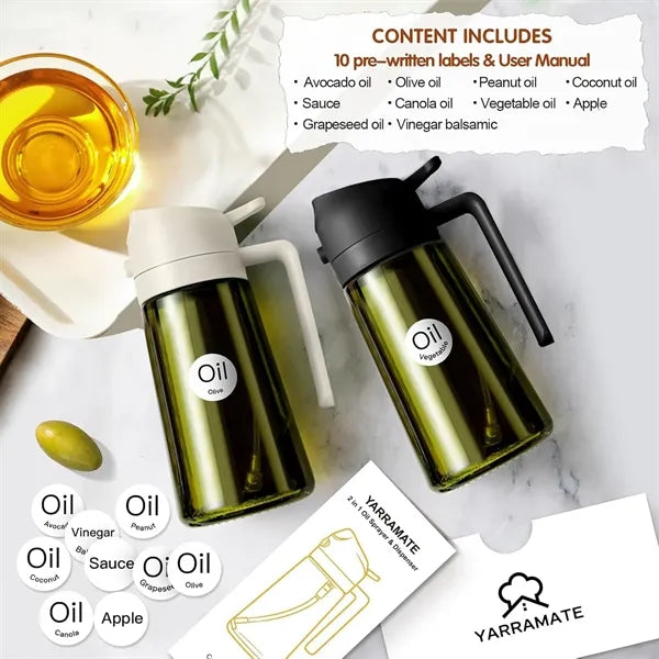 Dual-Function Oil Sprayer And Bottle