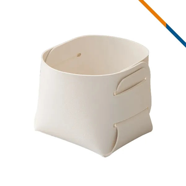 TidyLea PU Leather Foldable Desktop Storage Box