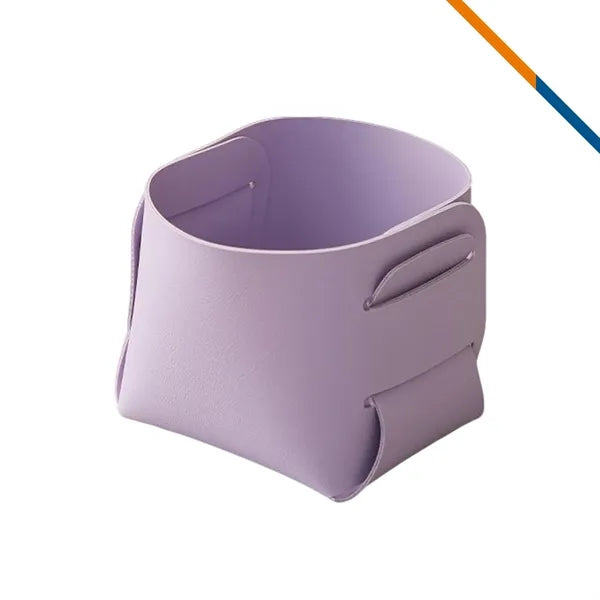 TidyLea PU Leather Foldable Desktop Storage Box