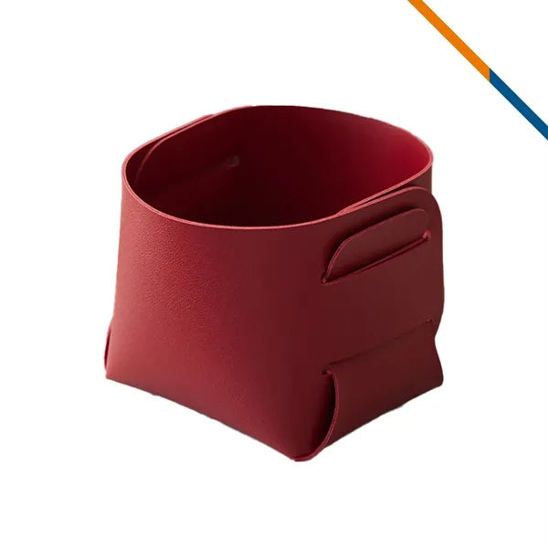 TidyLea PU Leather Foldable Desktop Storage Box