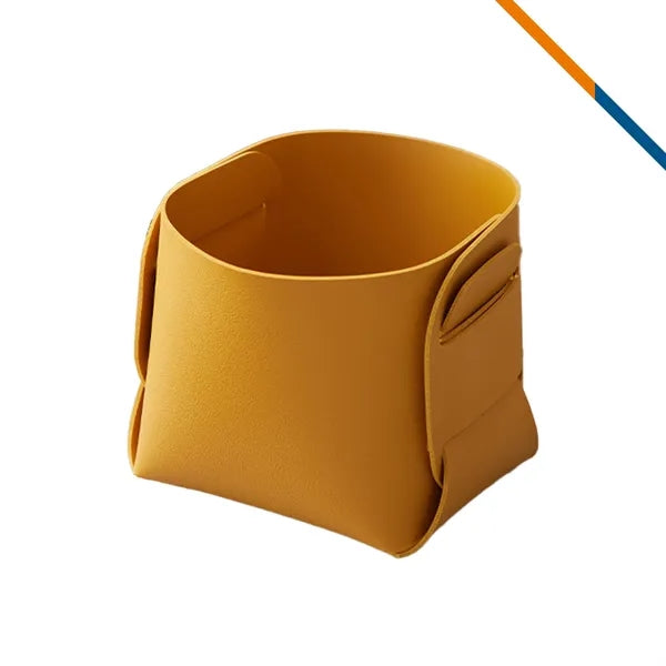 TidyLea PU Leather Foldable Desktop Storage Box