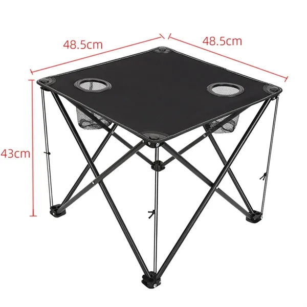Portable Beach Table With Cup Holders