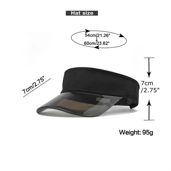 Transparent Plastic Top Sun Visor